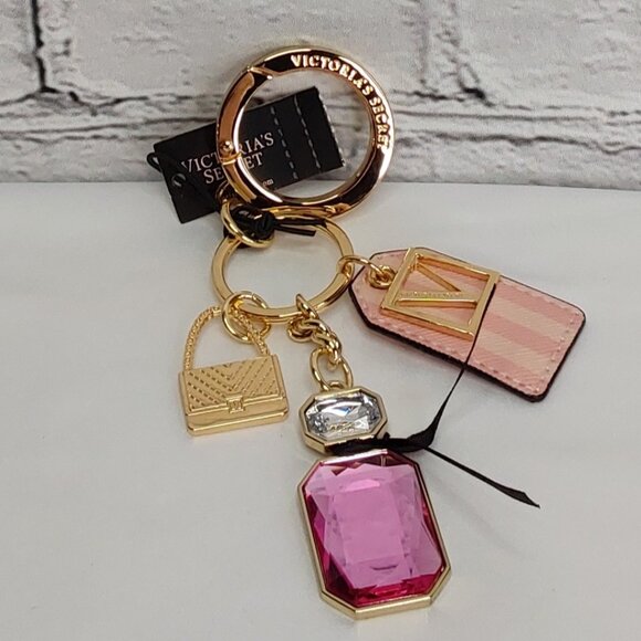 VICTORIA'S SECRET 'BOMBSHELL' SIGNATURE CHARMS PARFUM KEYCHAIN - Picture 8 of 16